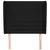 Vidaxl Vzglavje z ušesi črno 103x23x118/128 cm blago