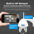 VYZIO Wifi, Ip, Full-HD, 1080p, 340° Brezžična kamera, Nadzorna kamera, Zunanja kamera, Varnostna kamera, Nočno gledanje (2 kosa) | D2IGICAM