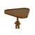 Hanah Home pomoćni sto Opus Ucgen 46, 46 cm, orah