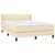Vidaxl Box spring postelja z vzmetnico krem 140x190 cm blago