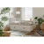 MID.YOU POSTELJA Z VZMETNICO 90 cm  x 200 cm , les, tekstil, leseni material krem barve