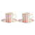 MAXWELL&WILLIAMS Set skodelica za črno kavo Regency 100ml/roza/2 kos/porcelan