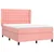 Vidaxl Box spring postelja z vzmetnico roza 140x190 cm žamet
