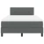 vidaXL Box Spring Postelja z Blazino Temno Siva 120x200 cm Tkanina