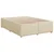 Vidaxl Box spring postelja z vzmetnico krem 140x190 cm blago