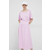 Pamučna haljina Deha boja: ružičasta, maxi, širi se prema dolje