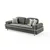 Atelier del Sofa Trosed na razvlačenje Aries, 230 x 85 x 93 cm, Antracit