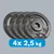 REBEL ACTIVE Liveni gvozdeni tegovi sa tri rukohvata set 4x2.5kg / 31mm RBA-2133