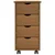 Vidaxl Gležnji kabinet s kolesom Medeno rjava 34 x 39 x 65,5 cm