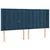 Vidaxl Box spring postelja z vzmetnico LED temno modra 200x200cm žamet
