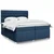 Vidaxl Box spring postelja z vzmetnico modra 200x200 cm blago