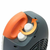 Dizajnerski termoventilator – kalorifer Vog&Arths s termostatom 1800W/2000W črno oranžen