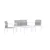 Venture Design Sofa set miza 45x60x90 cm bela