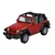 shumee WELLY JEEP WRANGLER RUBICON JK BREZ STREHE RDEČ 1:34 42371