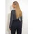 Trend Alacati Stili Ženska bluza dugih rukava ALC-X12643, Okrugli izrez, Crno-bela