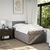 Vidaxl Box spring postelja z vzmetnico taupe 100x200 cm blago