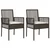 Vrtna stolica s jastukom 2 pcs Smeđa 55 x 53 x 85 cm poliratan