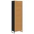 Visoki ormari Crni hrast 60 x 36 x 200 cm Konstruirano drvo