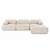 ATELIER DEL SOFA Ugaona garnitura Doblo 3 Seater with Pouffe (L1 O1 1R Pouffe) Light Brown