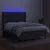 Vidaxl Box spring postelja z vzmetnico LED temno siva 140x200 cm blago