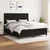 VIDAXL Box spring postelja z vzmetnico črna 180x200 cm blago