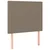 Vidaxl LED posteljno vzglavje taupe 100x5x118/128 cm blago
