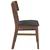 Vidaxl Jedilni stoli z blazinami 2 kosa Brown Solid Wood Rubber