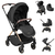 KikkaBoo Kolica Lanah 3in1 set sa autosedištem I-Prime I-size i tvrdom korpom Black (KKB21147 SET)