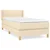 Vidaxl Box spring postelja z vzmetnico krem 80x200 cm blago