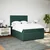 Vidaxl Box spring postelja z vzmetnico temno zelen 140x190 cm žamet
