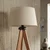 Podna lampa AIDA 1xE27/15W/230V hrast/krem