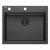 Quadron Sudopera KURT 110 HCQK5052BLM_PC, 2 korita, Crna