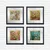 Wallity Uokvirena slika CAM16501495303, 32x32 cm, 4 dijela