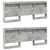 Krevet s policama Beton siva 180 x 200 cm Konstruirano drvo