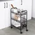 Vilde 568029 - Metalna polica na 3 nivoa (crna ),  44 x 26 x 63 cm
