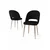 Hanah Home Set stolica Pane, 85x59x146 cm, 6 komada, Crne