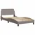 Vidaxl Postelja z vzmetnico Dover taupe 100x200 cm blago
