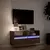 Zidni TV ormarić s LED svjetlima smeđa boja hrasta 100x31x45 cm