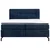 Esposa BOXSPRING POSTELJA 160 cm  x 200 cm , tekstil temno modra