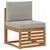 Set vanjskih sofa s jastukom 8 pcs Prirodna i svijetlo siva