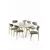 Hanah Home Trpezarijski set, 7 komada, Sivi
