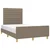 Vidaxl Posteljni okvir brez vzmetnice taupe 120x190 cm blago