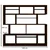 Hanah Home Polica za knjige CPT6007-200200x200x30 cm, Braon