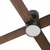 FARO 34356WT1S- LED prigušiva ventilator RUDDER L 18W/230V CCT prečnik 132 cm braon/crna WT + DO