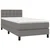 vidaXL Box spring postelja z vzmetnico LED temno siva 100x200 cm blago