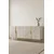 Hanah Home komoda Evva 150, 125 cm, bela / travertin / zlatna