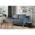 Dieter Knoll BOXSPRING ZOFA, modra, siva tekstil