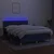 Vidaxl Box spring postelja z vzmetnico LED modra 140x190 cm blago