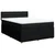 Vidaxl Box spring postelja z vzmetnico črna 160x200 cm blago