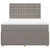 vidaXL Box spring postelja z vzmetnico taupe 140x190 cm blago